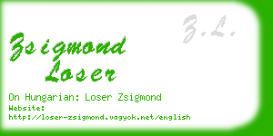 zsigmond loser business card